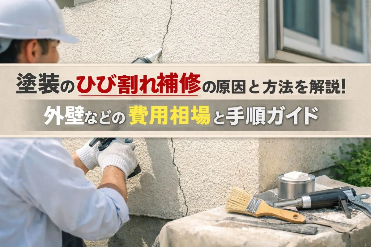 塗装のひび割れ補修の原因と方法を解説！外壁などの費用相場と手順ガイド