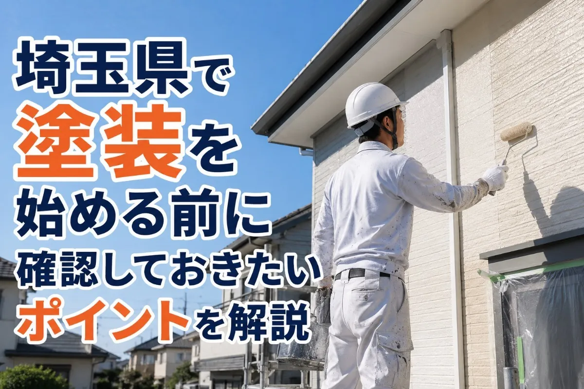 埼玉県で塗装を始める前に確認しておきたいポイントを解説